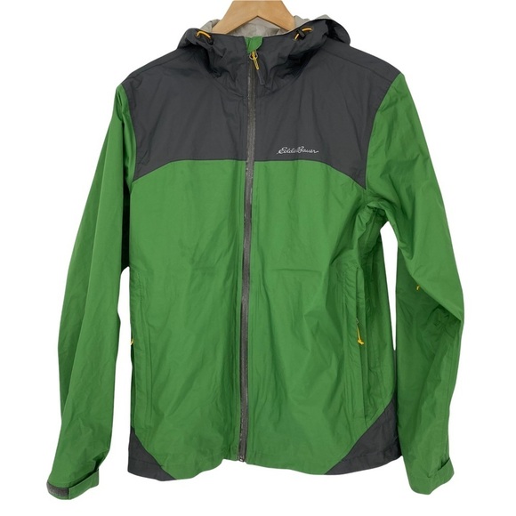 Eddie Bauer green & gray rain jacket wind breaker, S - Picture 1 of 14